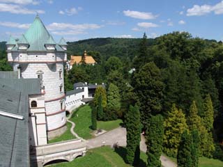 Замок в Красичине - вид с башни